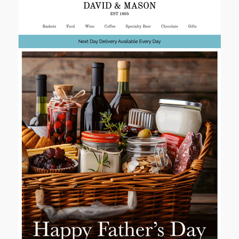 Specialty Gourmet Food & Drink Gift Basket Father's Day